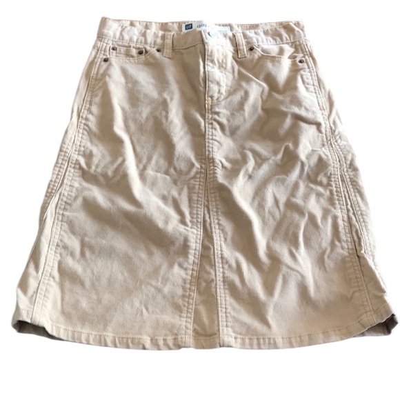 Women’s size 4 tan gap jeans corduroy skirt - Picture 1 of 8